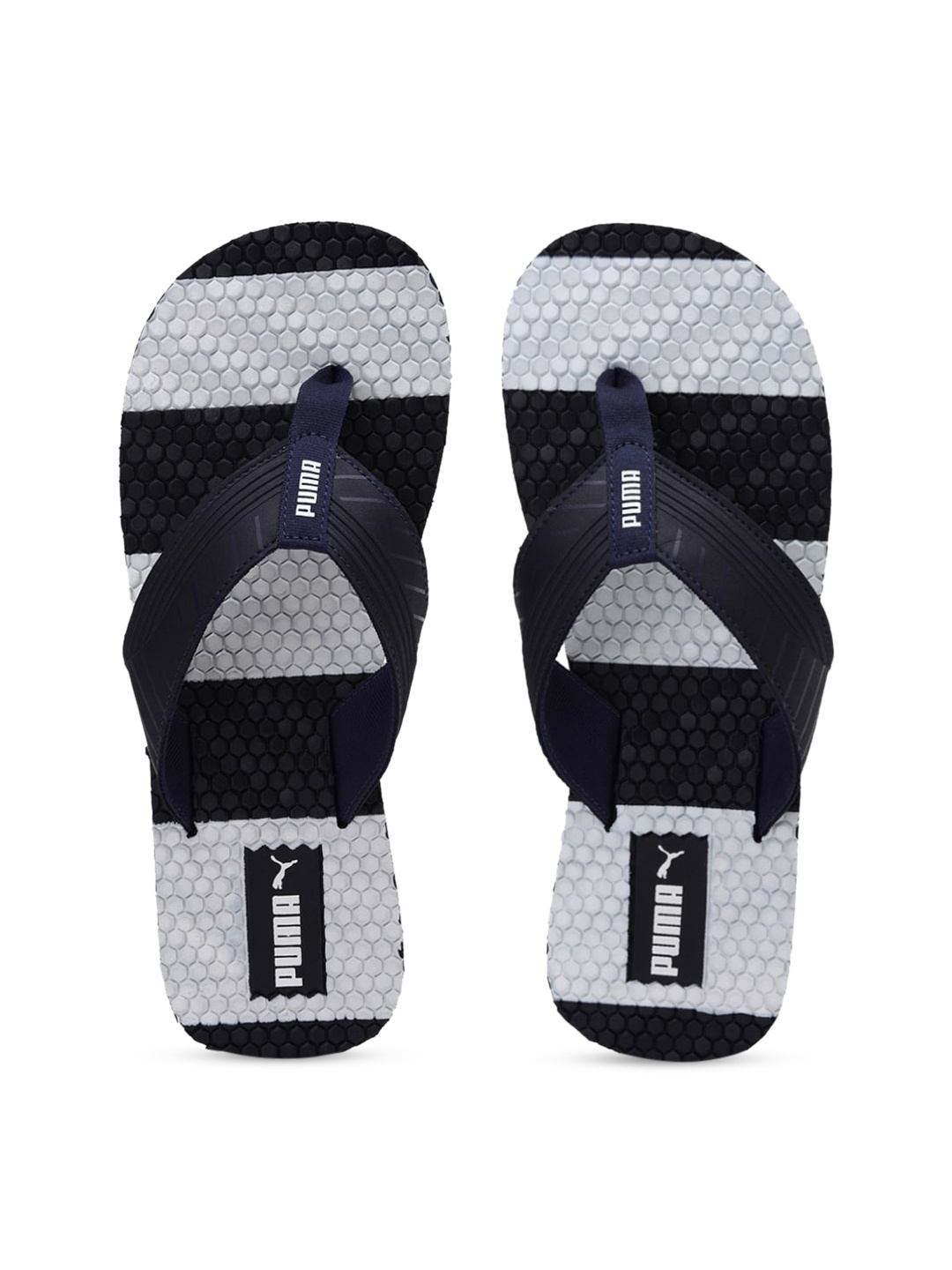 

Puma Unisex Blue & White Printed Thong Flip-Flops
