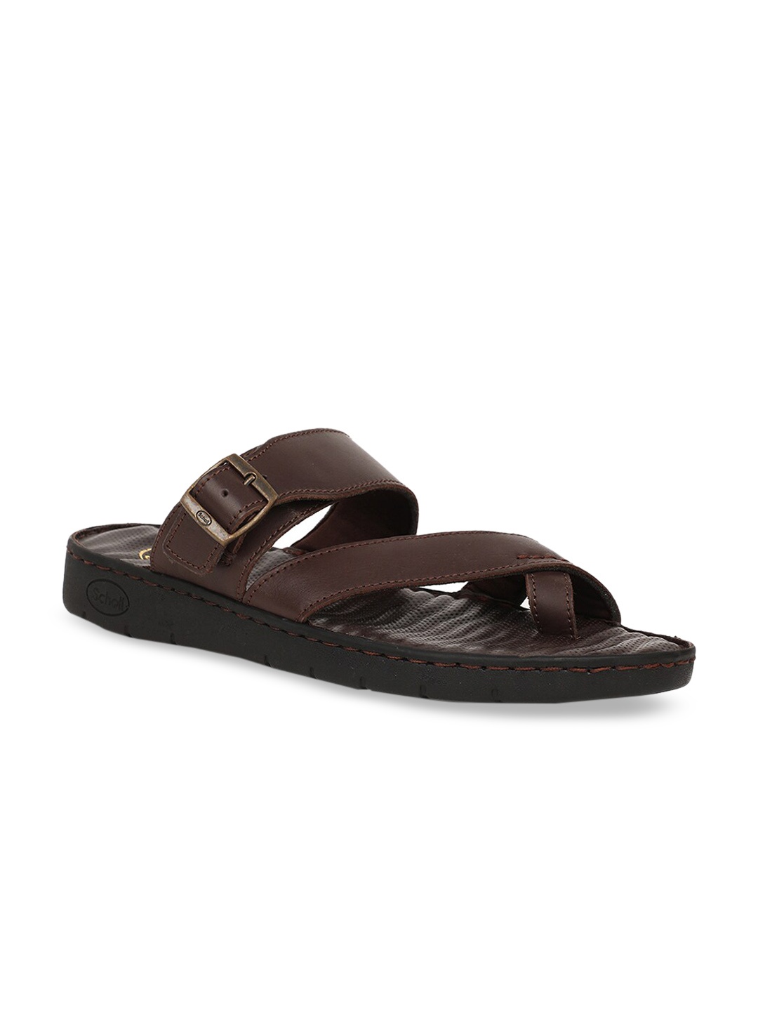 

Scholl Men Brown Leather Comfort Sandals