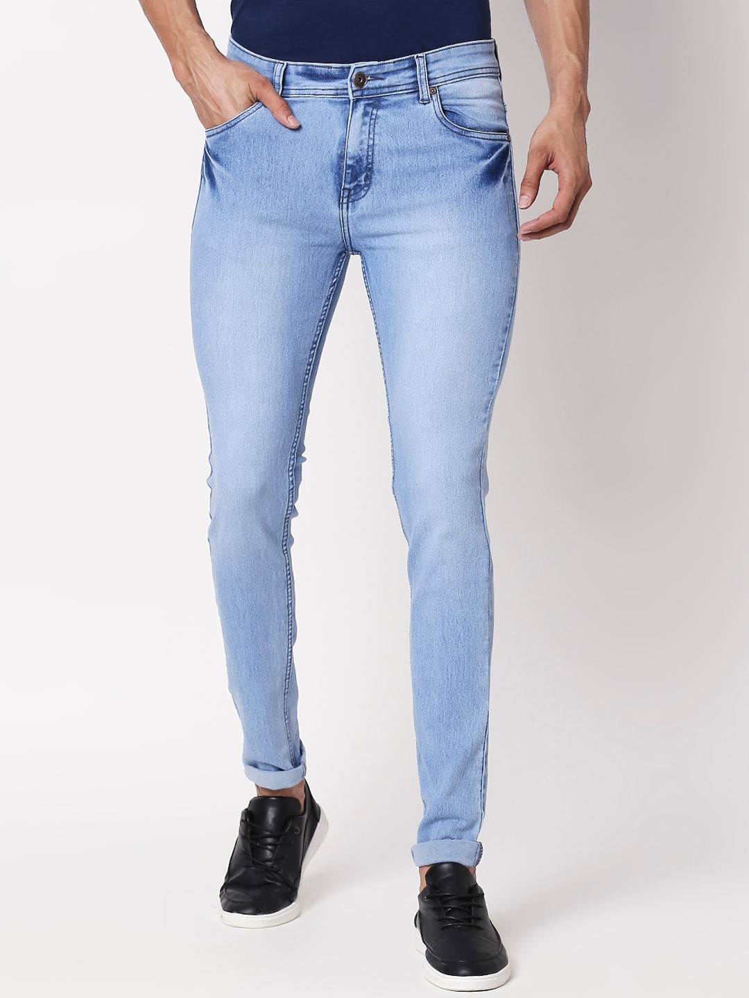 

High Star Men Blue Skinny Fit Mid-Rise Clean Look Stretchable Jeans