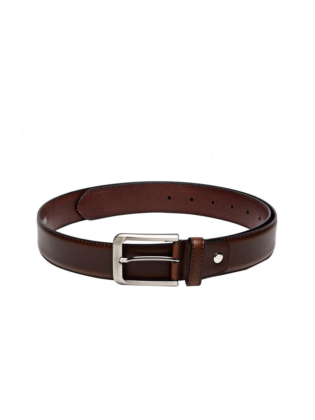 

Carlton London Men Brown Solid Leather Belt