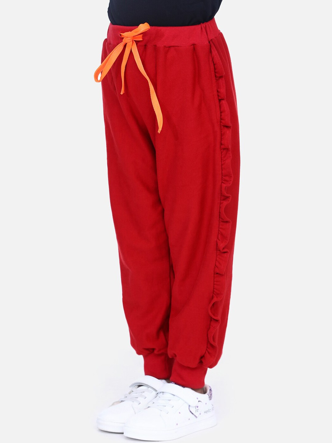 

LilPicks Girls Maroon Solid Slim-Fit Joggers