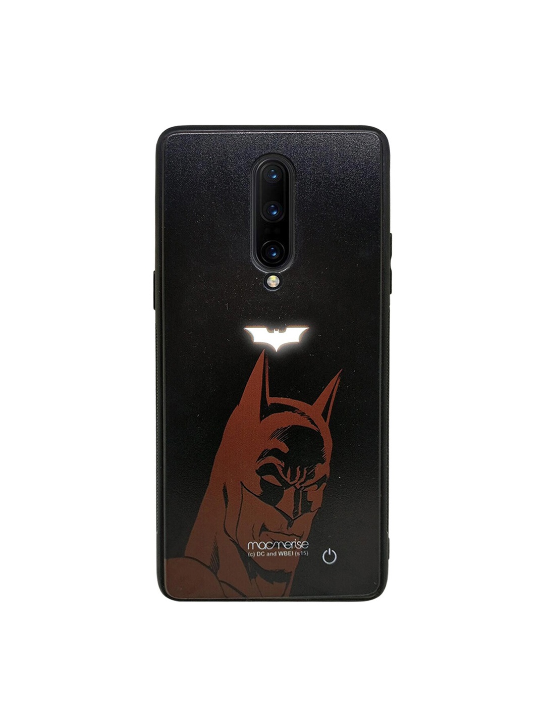

macmerise Black & Brown DC Comics Silhouette Batman Lumous Sustainable OnePlus 8 Back Case