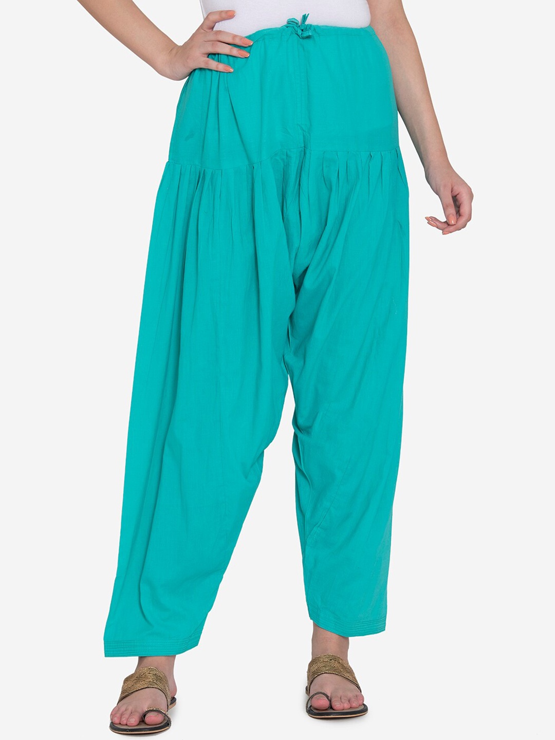 

Kifahari Women Turquoise Blue Solid Loose-Fit Salwar