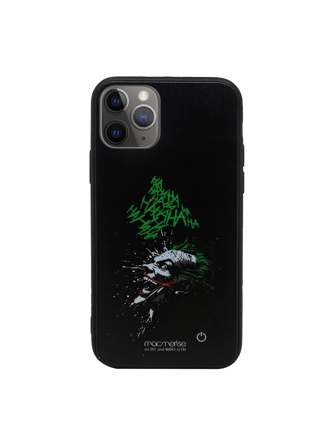 

macmerise Black & Green DC Comics Sinister Joker Laugh Lumous Sustainable IPhone 11 Pro Back Case