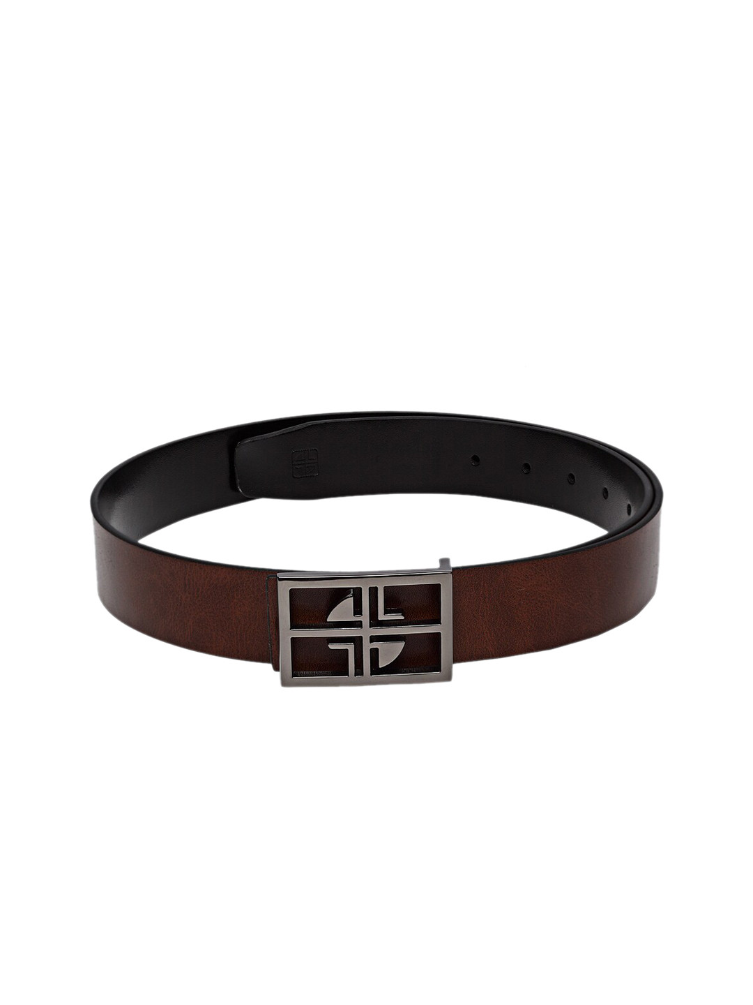 

Carlton London Men Brown & Black Reversible Leather Solid Belt
