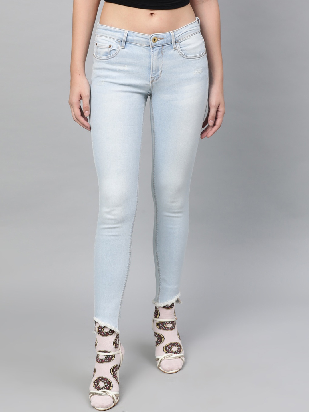 

STREET 9 Women Blue Skinny Fit Mid-Rise Clean Look Stretchable Jeans