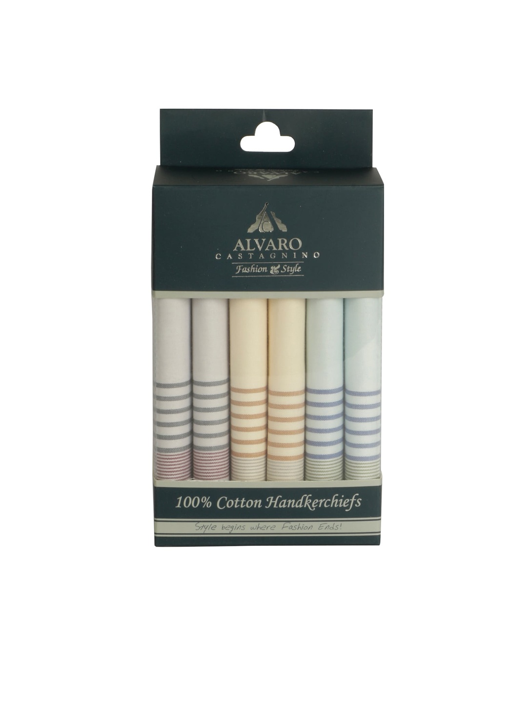 

Alvaro Castagnino Men Pack Of 6 White Accessory Gift Set, Blue