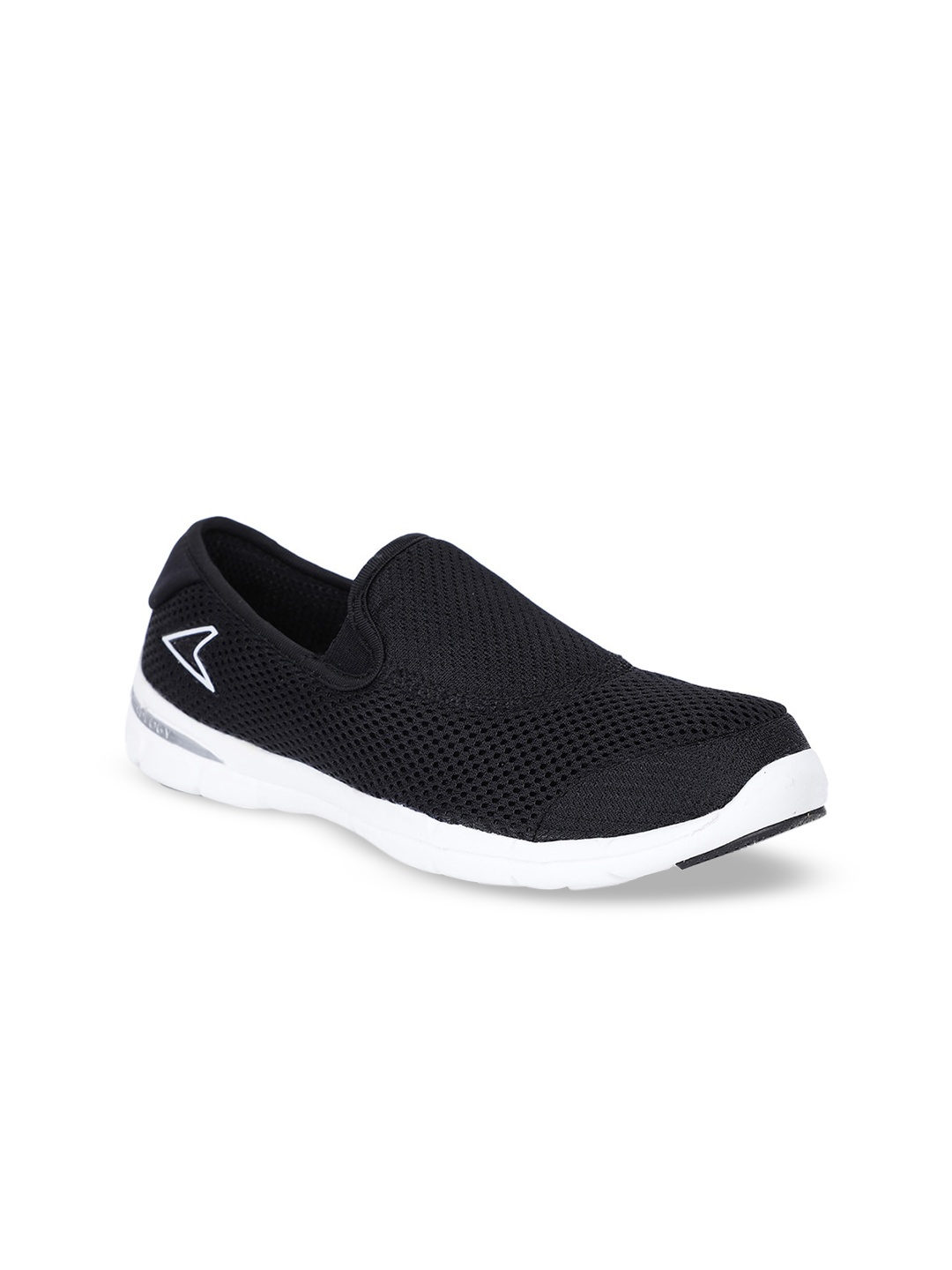 Power Women Black Slip-On Sneakers