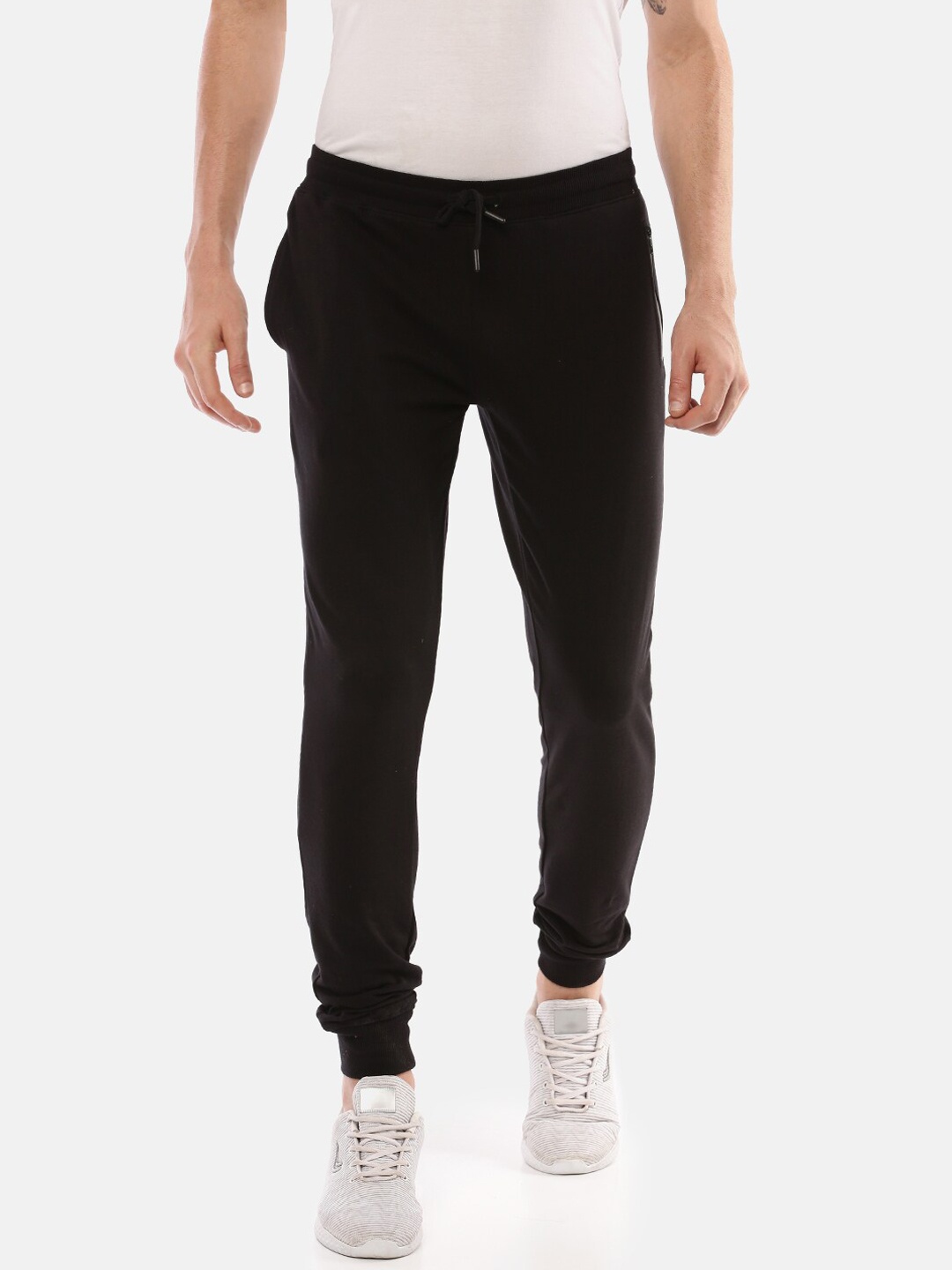 

Chennis Men Black Camouflage Printed Slim Fit Joggers