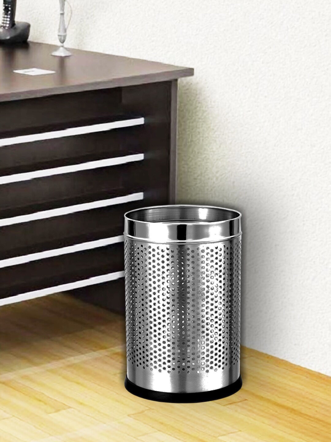 

Kuber Industries 3 Pieces Stainless Steel Sustainable Bins, Silver