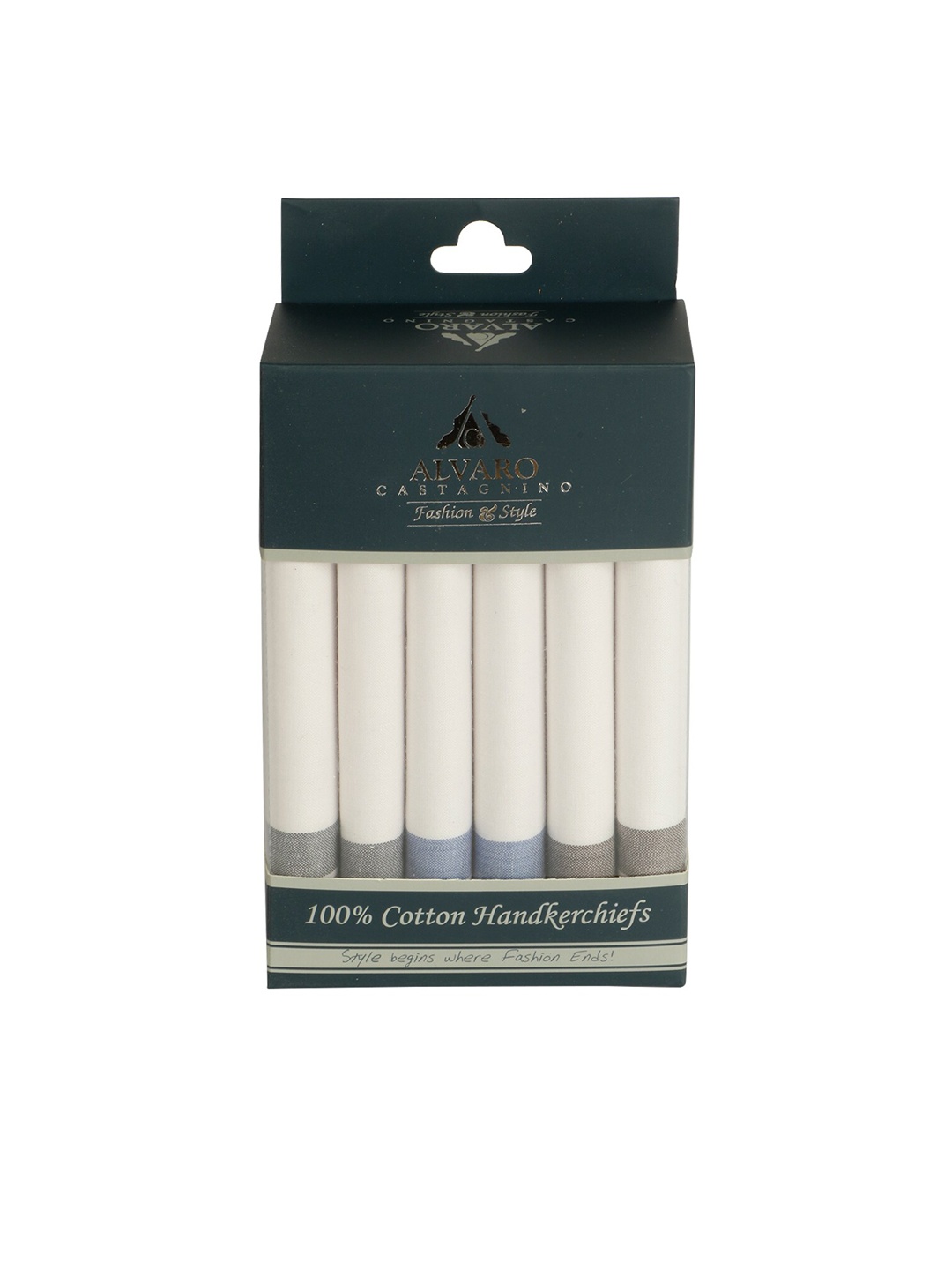 

Alvaro Castagnino Men Pack Of 6 White Solid Accessory Gift Set