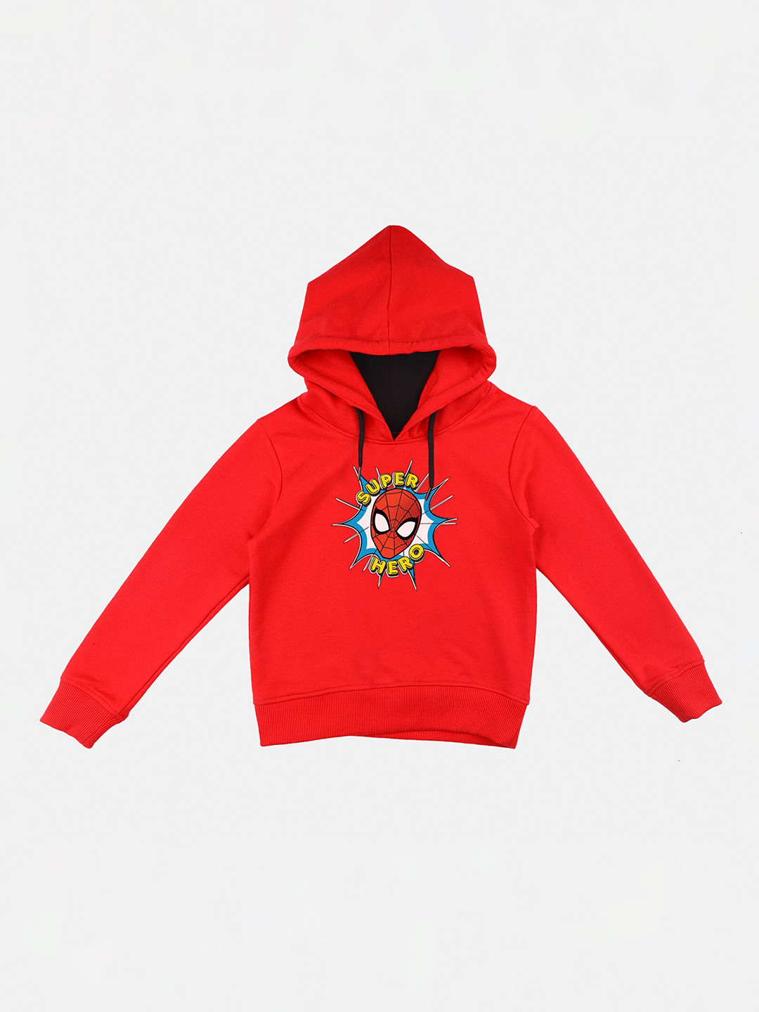 

YK Marvel Boys Red Printed Hooded Sweatshirt With Attached Face Covering