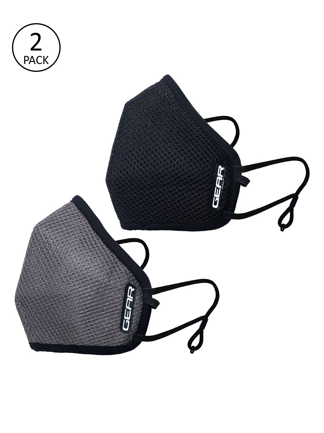 

Gear Unisex Pack Of 2 Oxymax Plus G95 6-Ply Mask, Black