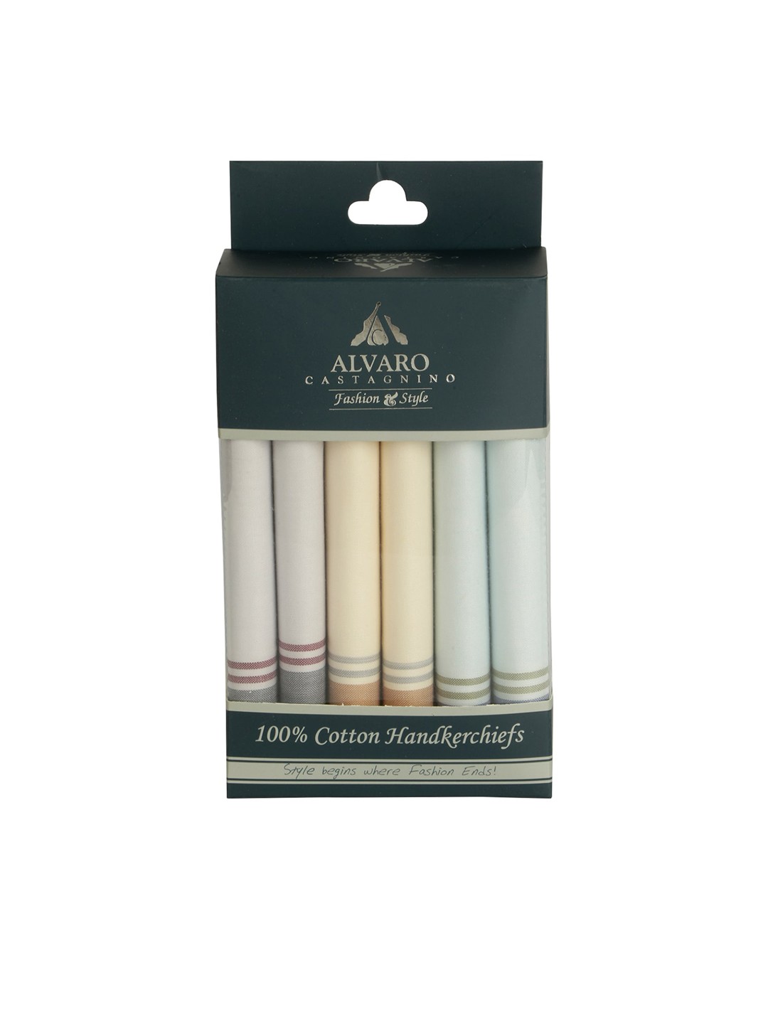 

Alvaro Castagnino Men Pack Of 6 Handkerchiefs Gift Set, Grey