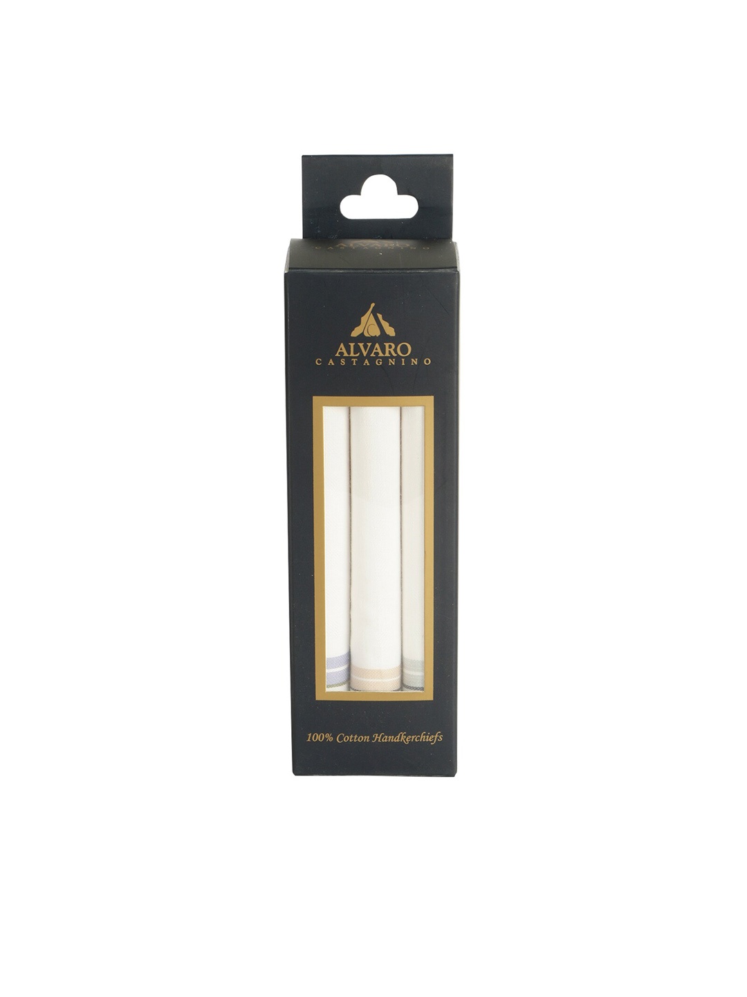 

Alvaro Castagnino Men Pack Of 3 White Solid Accessory Gift Set