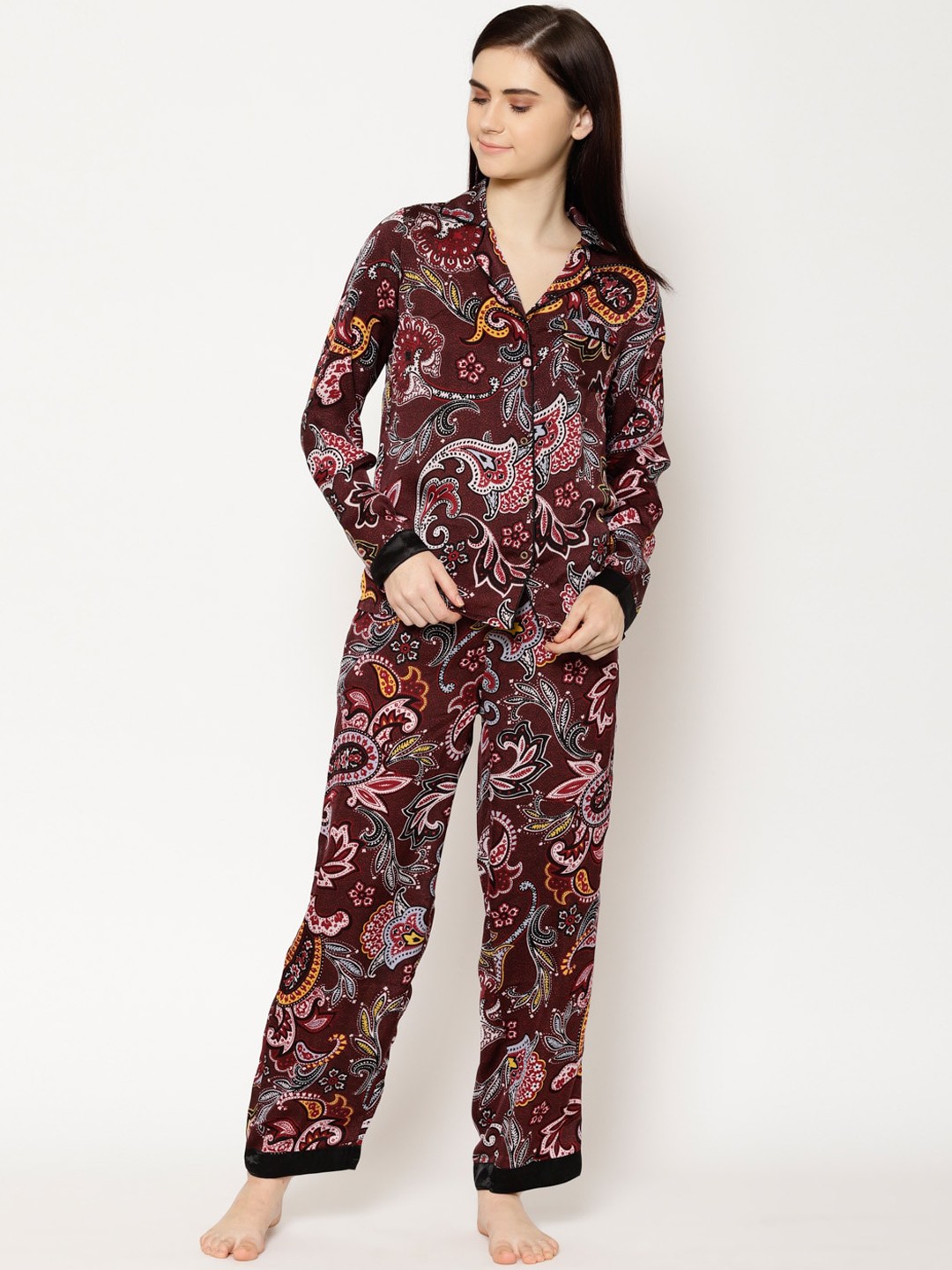 

HOUSE OF KKARMA Women Multicoloured Printed Night suit, Multi