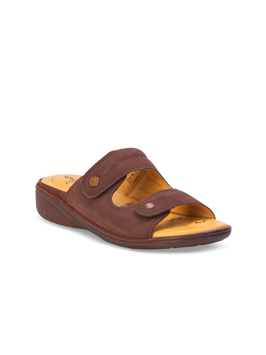 

VON WELLX GERMANY Women Brown Leather Solid Comfort Heels