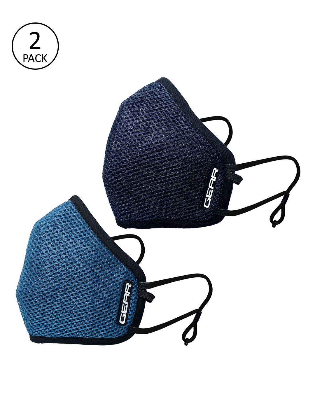 

Gear Unisex 2 Pcs Reusable 6-Ply Oxymax Plus G95 Outdoor Face Masks, Blue