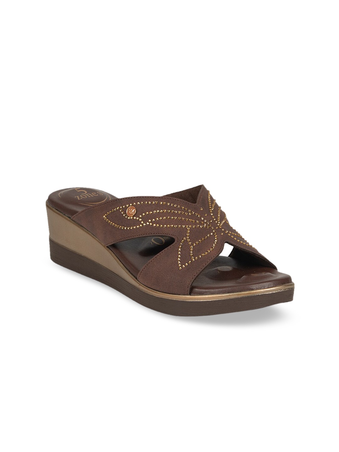 

VON WELLX GERMANY Women Brown Embellished Wedges