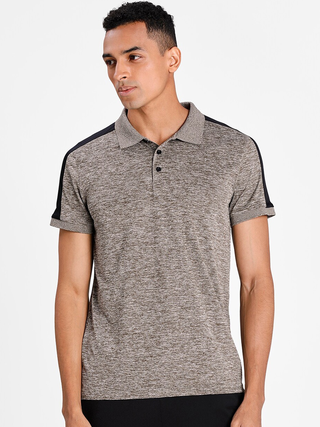 

Puma Men Brown Active Polo Burnt Heather T-shirt