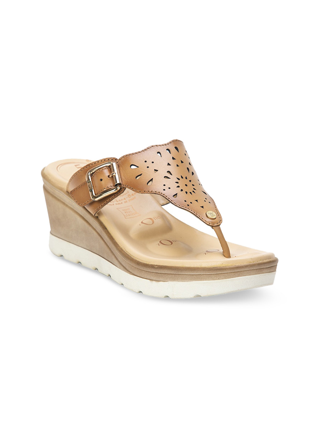 

VON WELLX GERMANY Women Beige Solid Leather Wedges