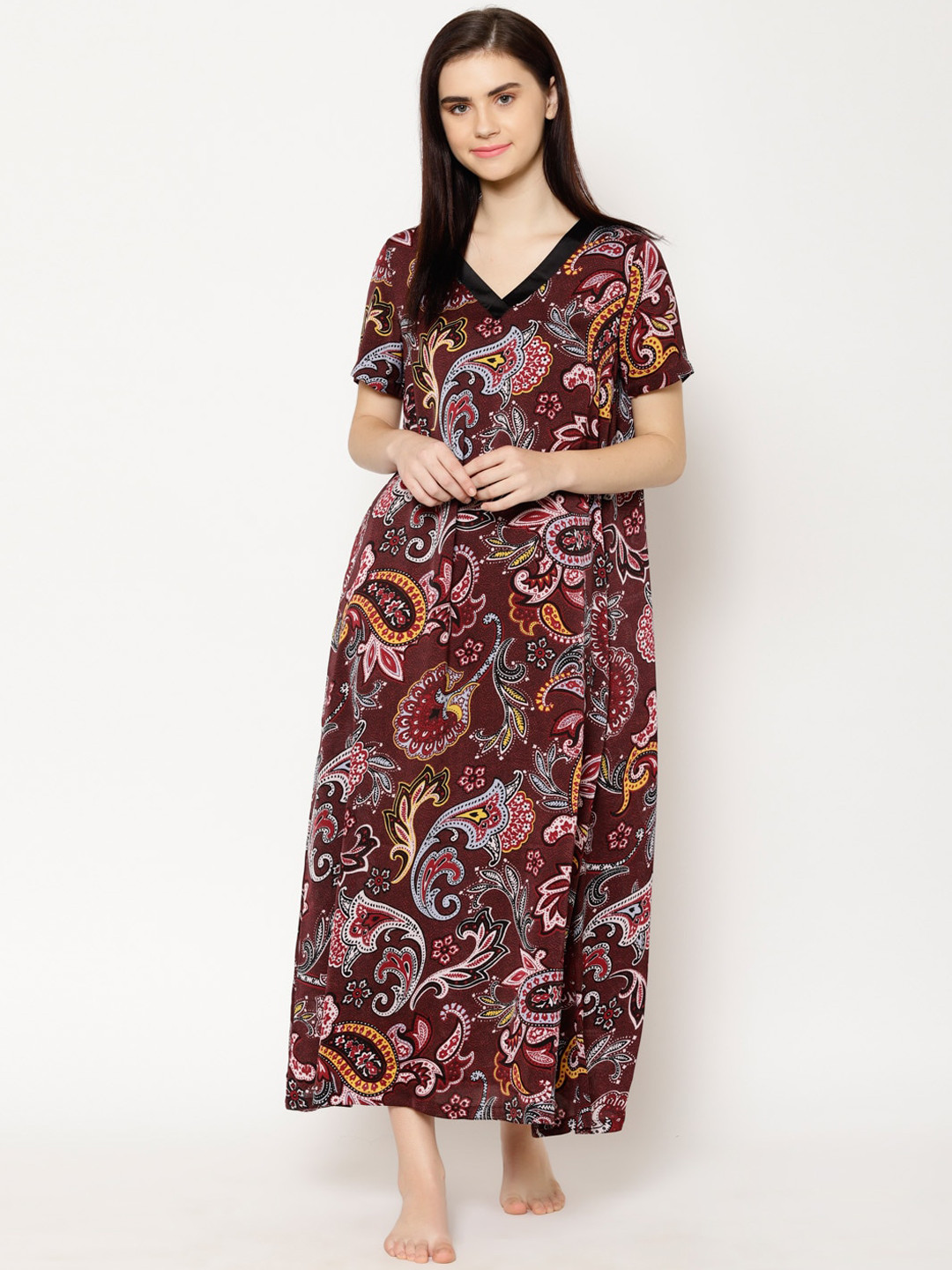 

HOUSE OF KKARMA Multicoloured Printed Nightdress, Multi