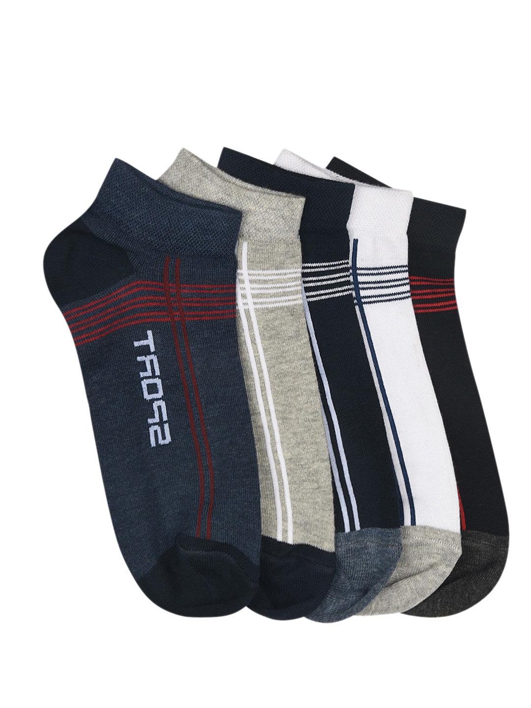 

MARC Women Pack Of 5 Assorted Ankle-Length Socks