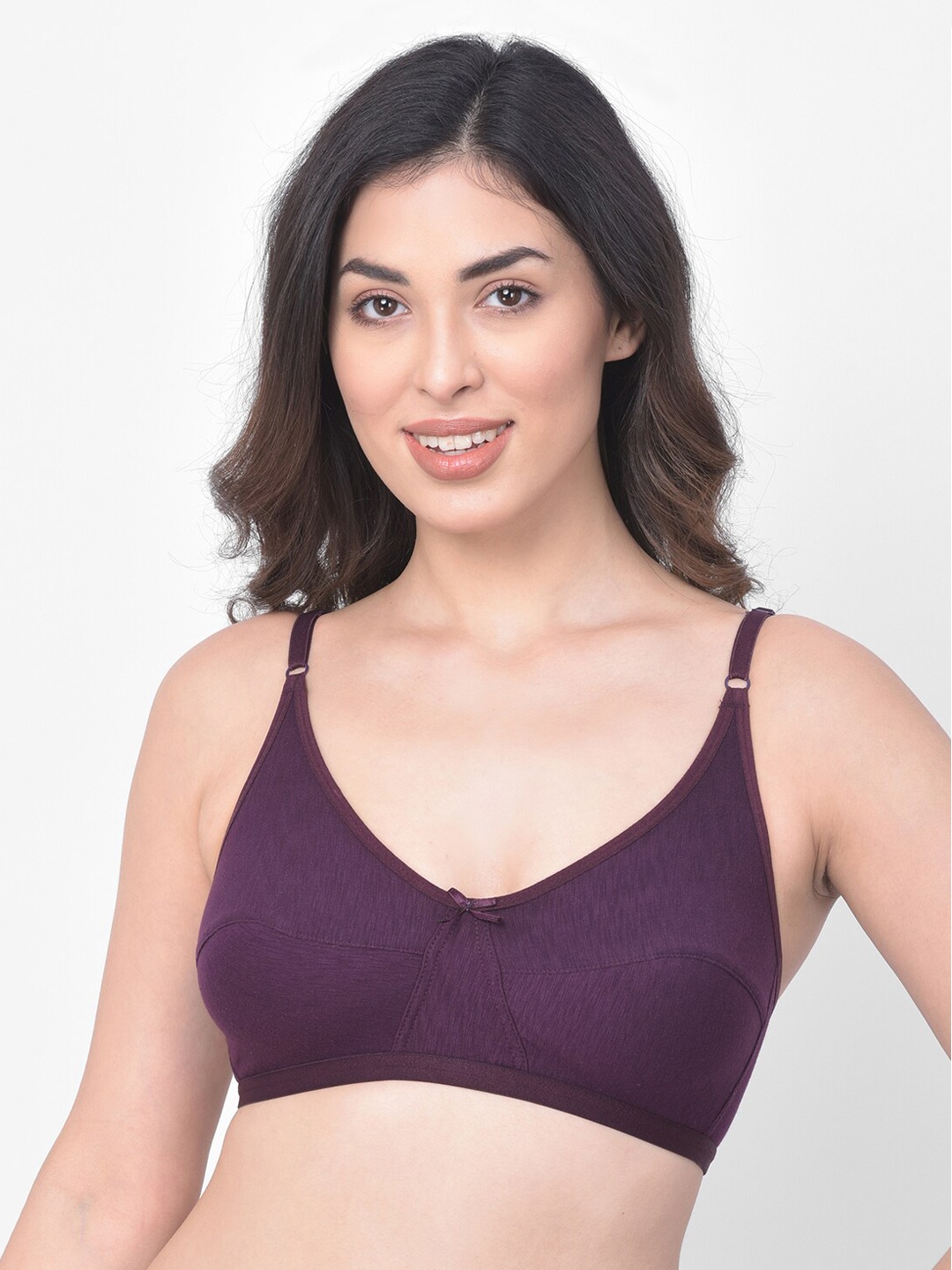 

Clovia Purple Solid Non-Wired Non Padded Everyday Bra BR0185H15