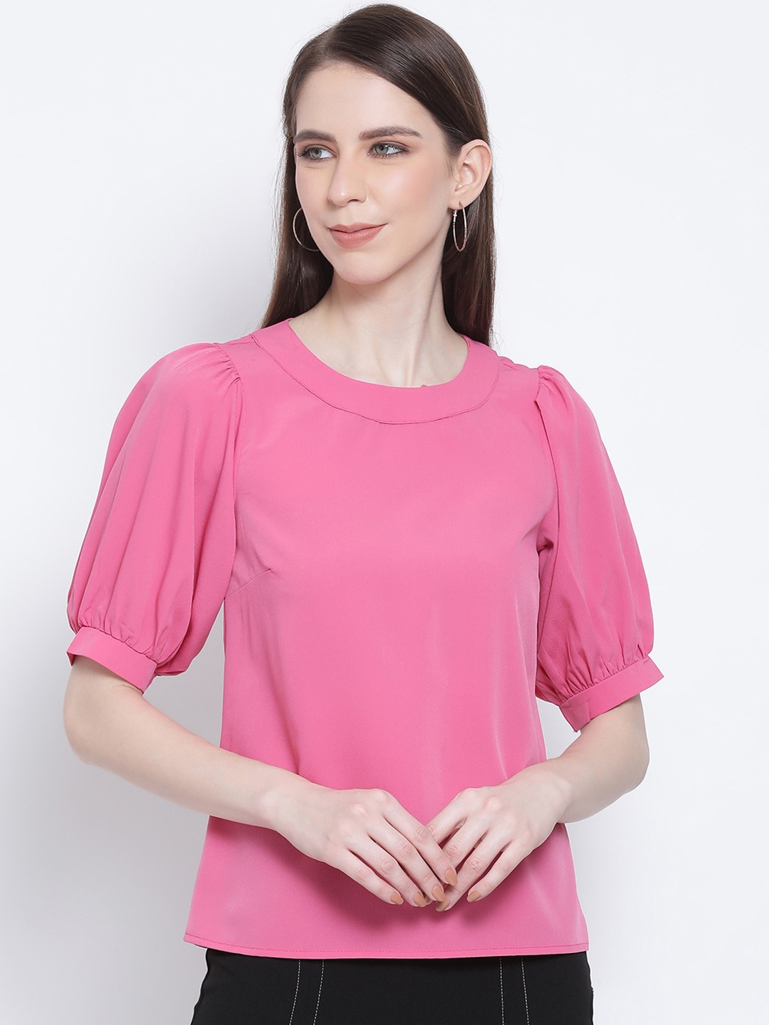 Oxolloxo Women Pink Solid Top