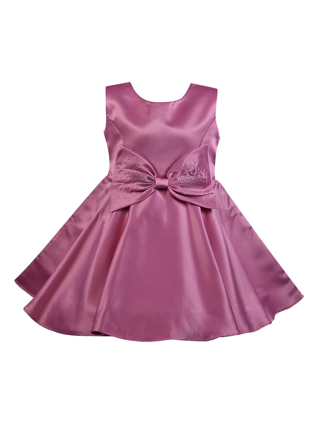 

Wish Karo Girls Purple Solid Fit and Flare Dress