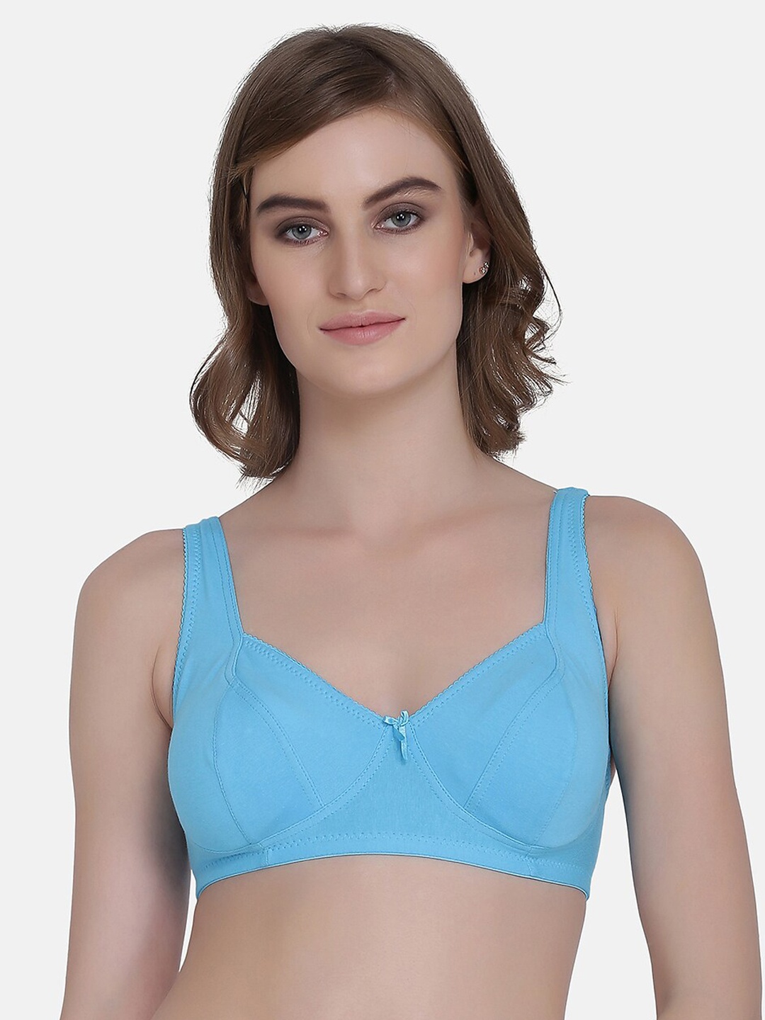 

Da Intimo Blue Solid Non-Wired Non Padded Everyday Bra DI-1295 SKY-C20