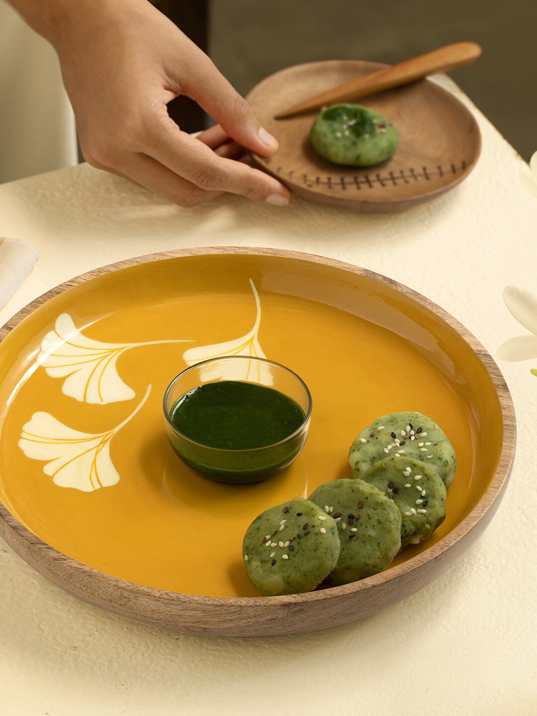 

ellementry Yellow Printed Chip N Dip Set
