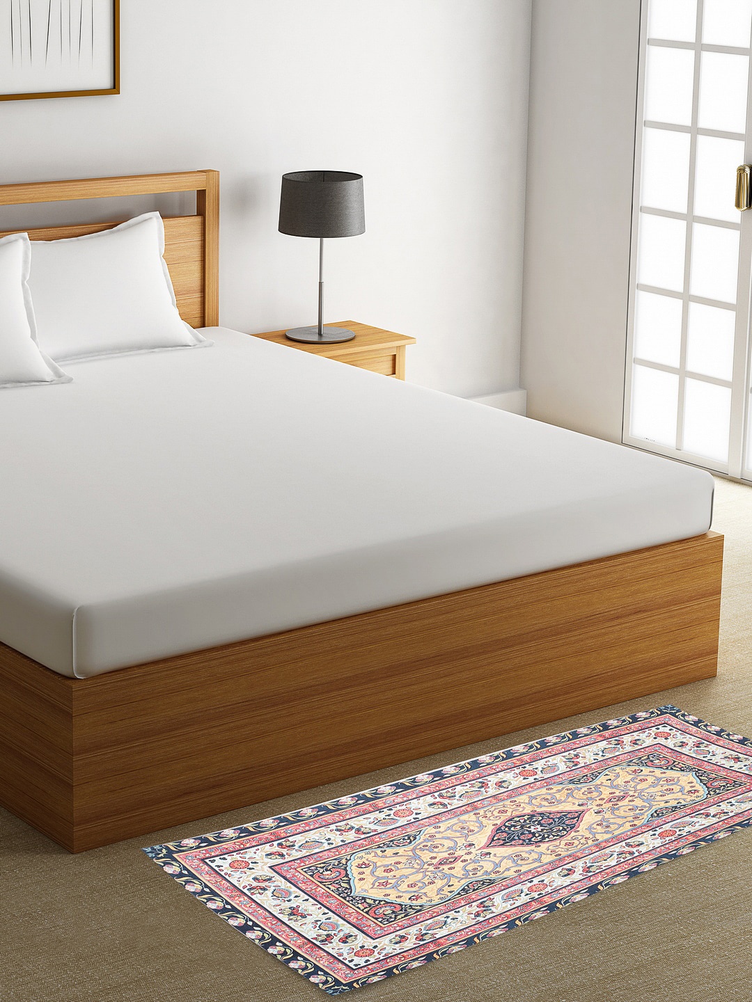 

ROMEE Multicoloured Ethnic Patterned Bed Side Floor Runner, Multi