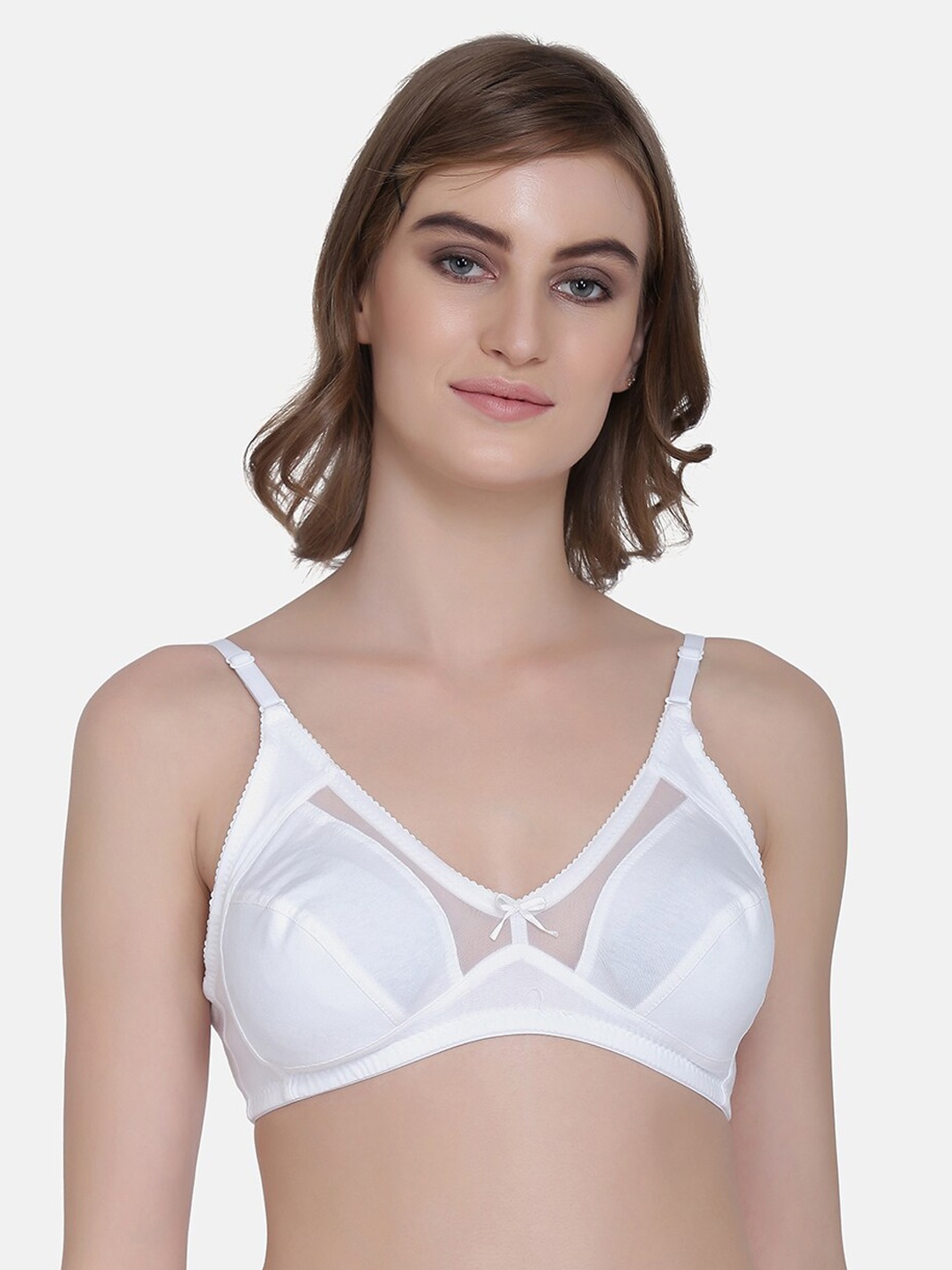 

Da Intimo White Solid Non-Wired Non Padded Minimizer Bra DI-1294