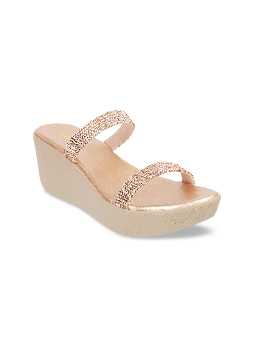 

Mochi Women Gold-Toned Embellished Heels