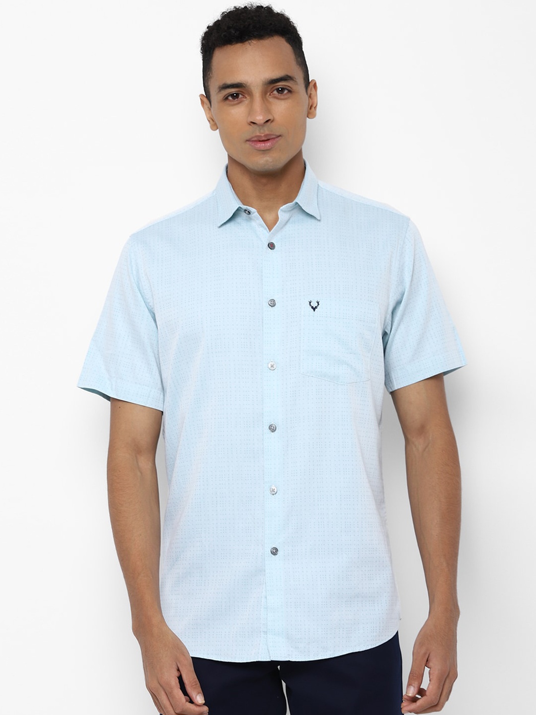 

Allen Solly Men Blue Slim Fit Printed Casual Shirt