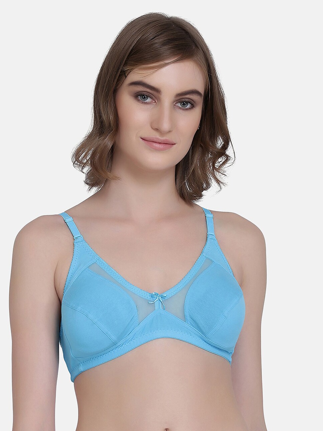 

Da Intimo Blue Solid Non-Wired Non Padded Minimizer Bra DI-1294 BLUE-C20