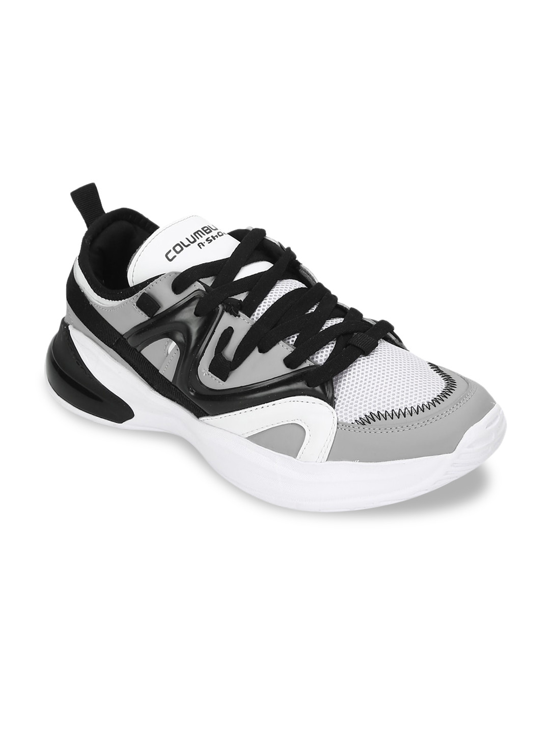 

Columbus Men Grey Mesh Running Shoes