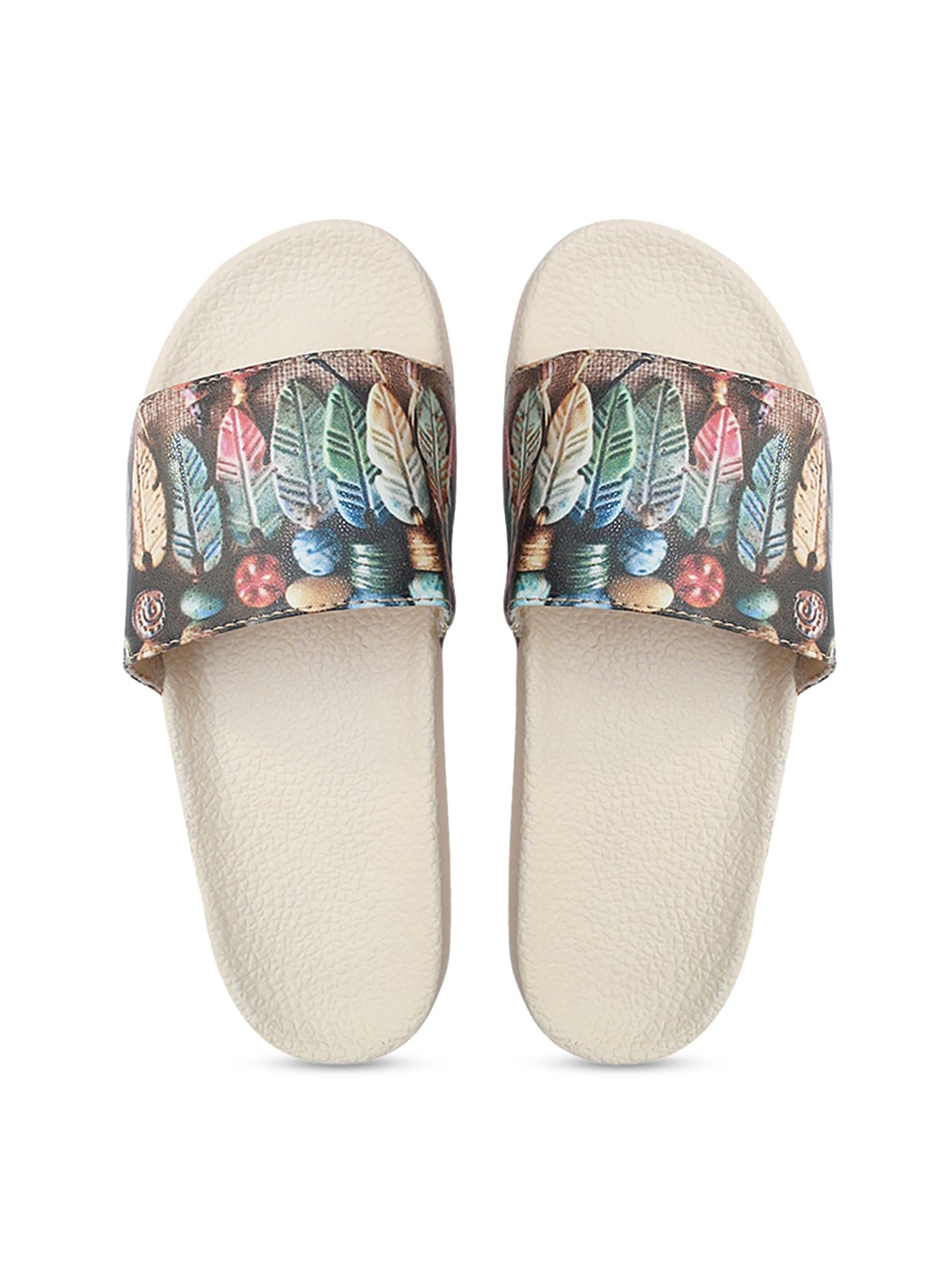 

FREECO Women Multicoloured Printed Sliders, Multi