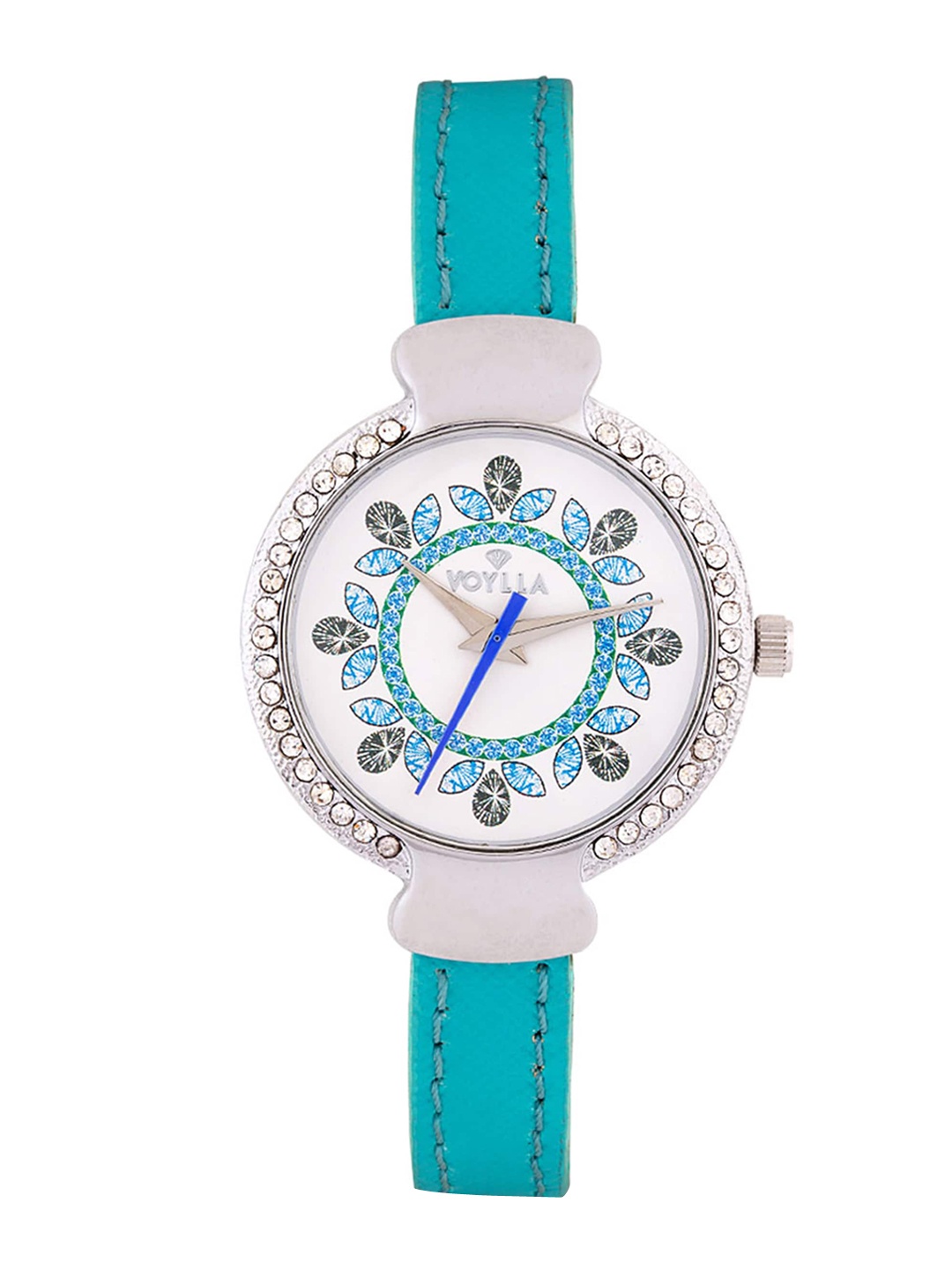 

Voylla Women White Embellished Analogue Watch 8905124081497