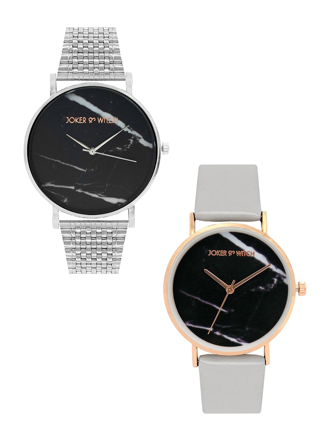 

Joker & Witch Peggy & Hank Couple Watches Gift Set JWCW56, Silver