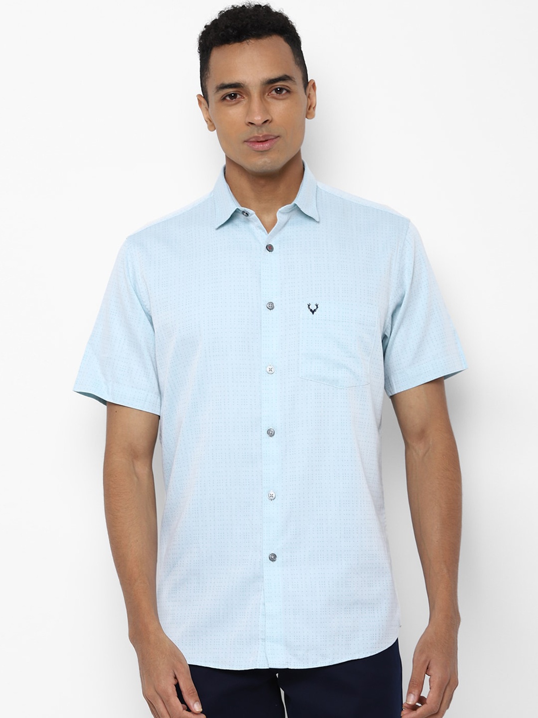 

Allen Solly Men Blue Slim Fit Printed Casual Shirt