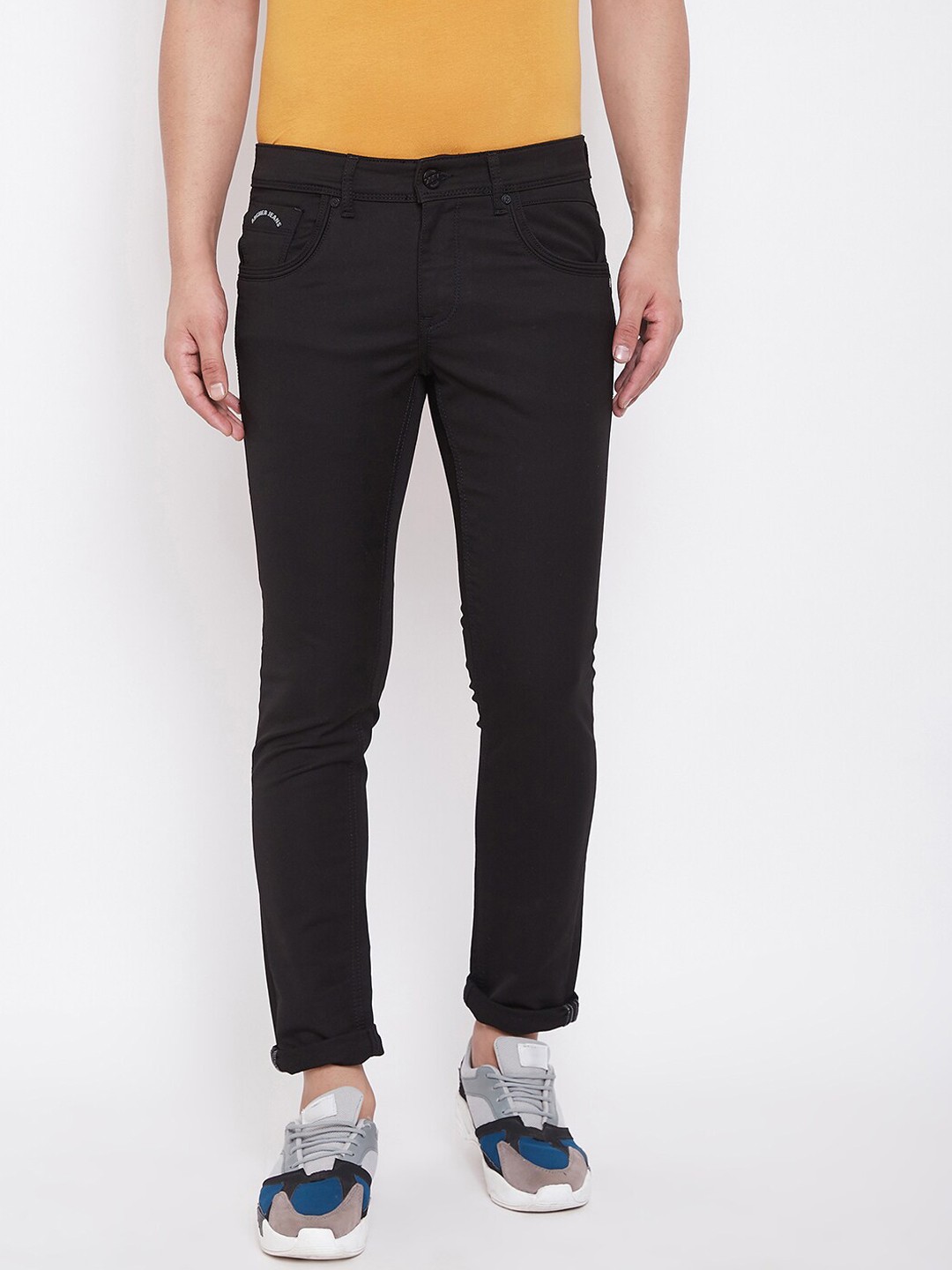 

American Archer Men Skinny Fit Clean Look Jeans, Black