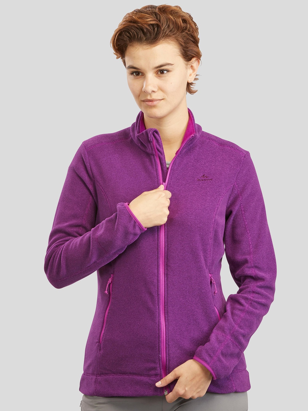 

Quechua By Decathlon Women Purple Solid Insulator Sporty Jacket