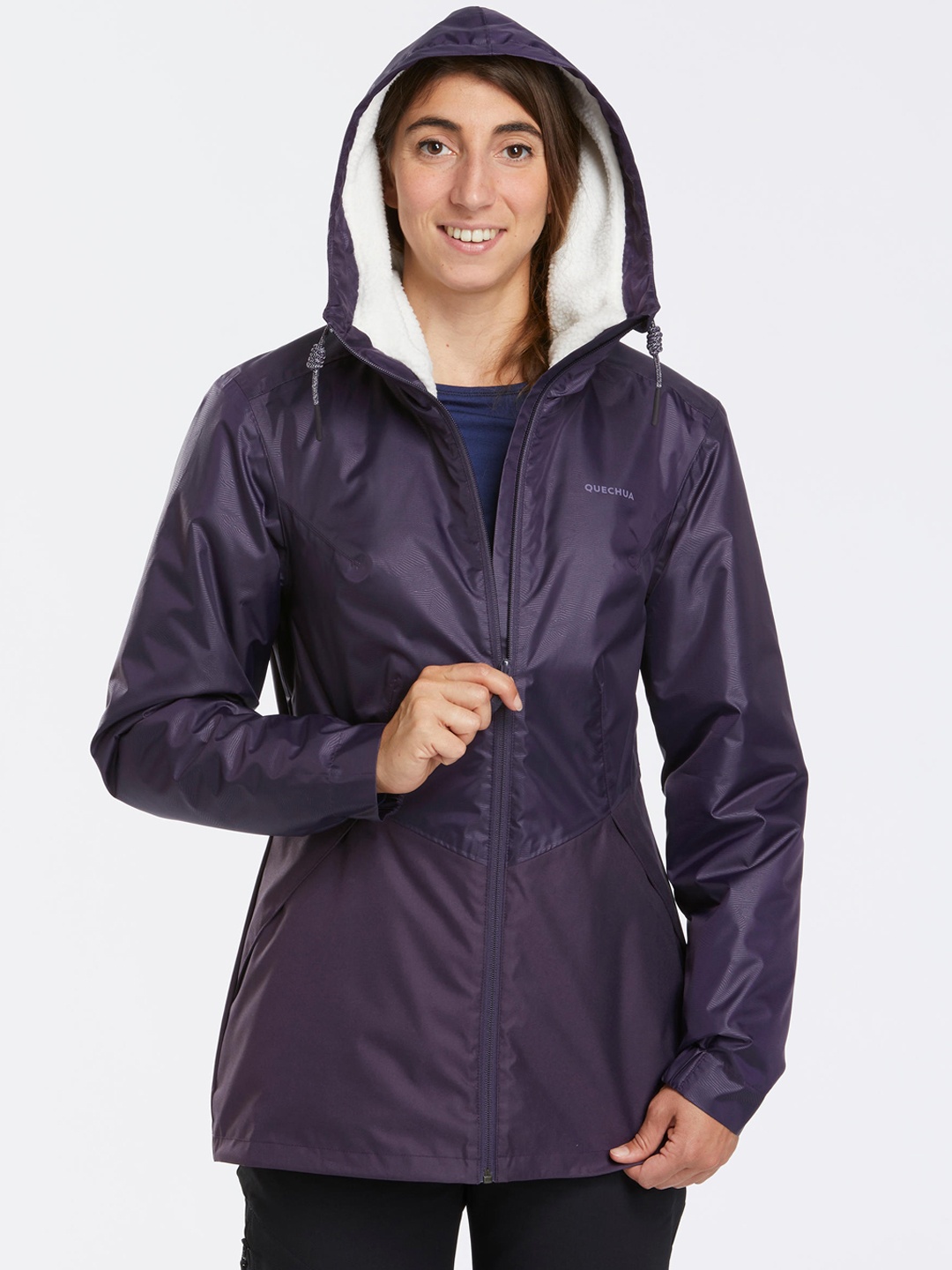

Quechua By Decathlon Women Purple Warm & Waterproof Snow Hiking Jacket