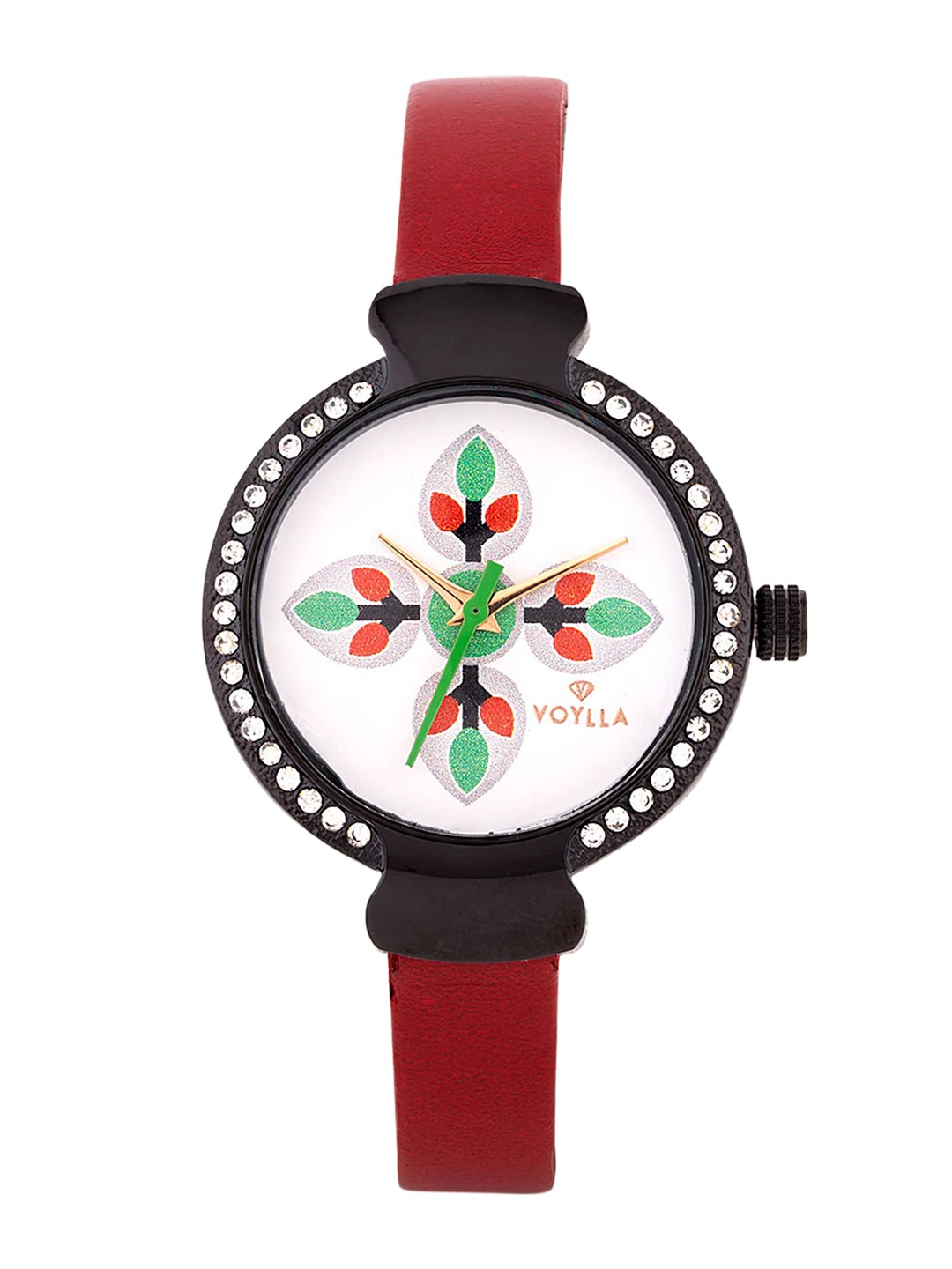

Voylla Women Round Analogue Watch 8905124081572, Black