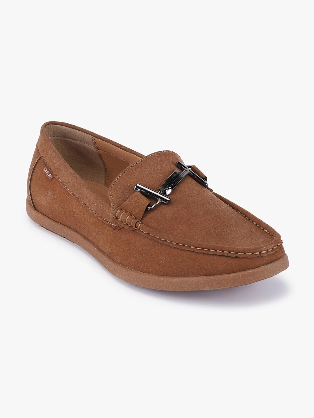 Duke Men Tan Brown Solid Loafers