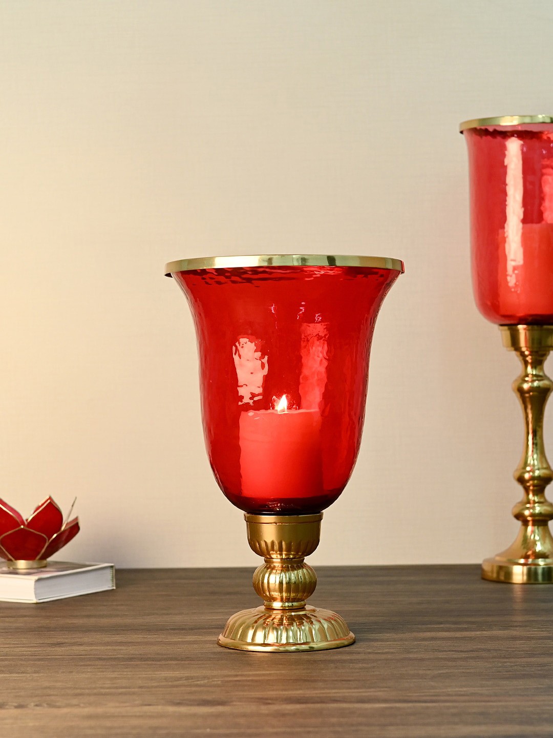 

Pure Home and Living Candle Holder, Red