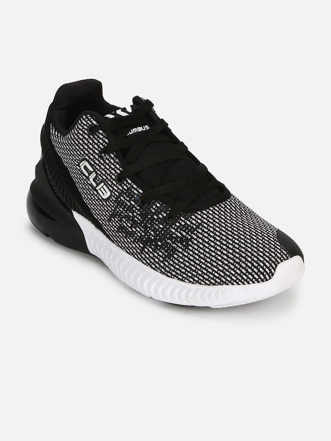 

Columbus Men Black Mesh Running Shoes