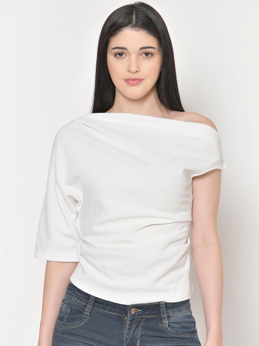 

Cation Women White Solid Top